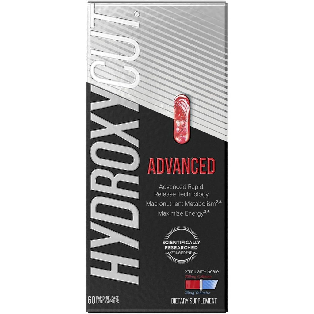 Hydroxycut Advanced - Thermogenic Supplement - Metabolism & Energy Support for Men & Women - C. Canephora, Yohimbe Extract & 200 Mg Caffeine - Rapid Release Liquid Capsules