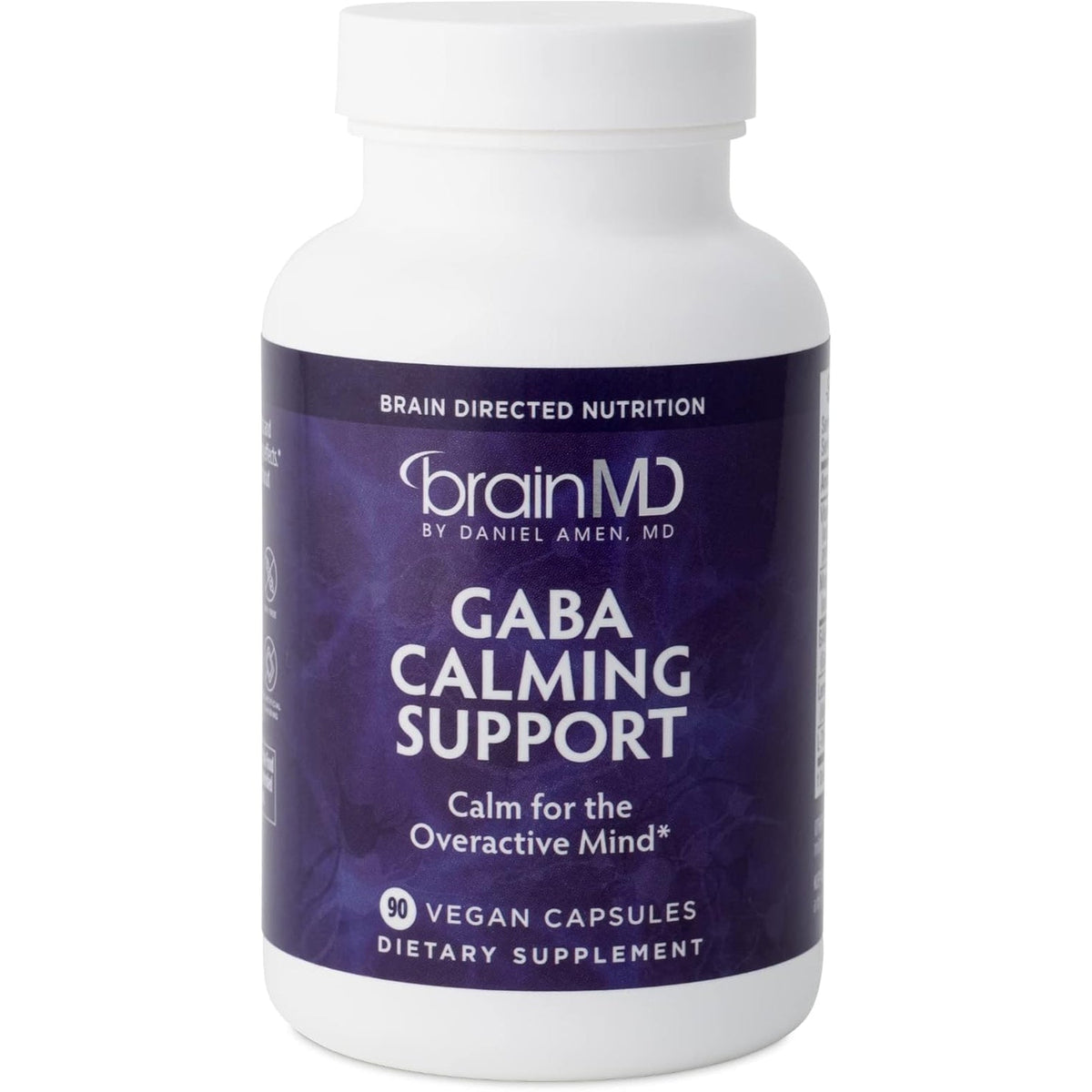 BRAINMD Dr Amen GABA Calming Support - 90 Capsules - Promotes Relaxation - Contains Magnesium, Vitamin B6 & Lemon Balm - 90 Servings