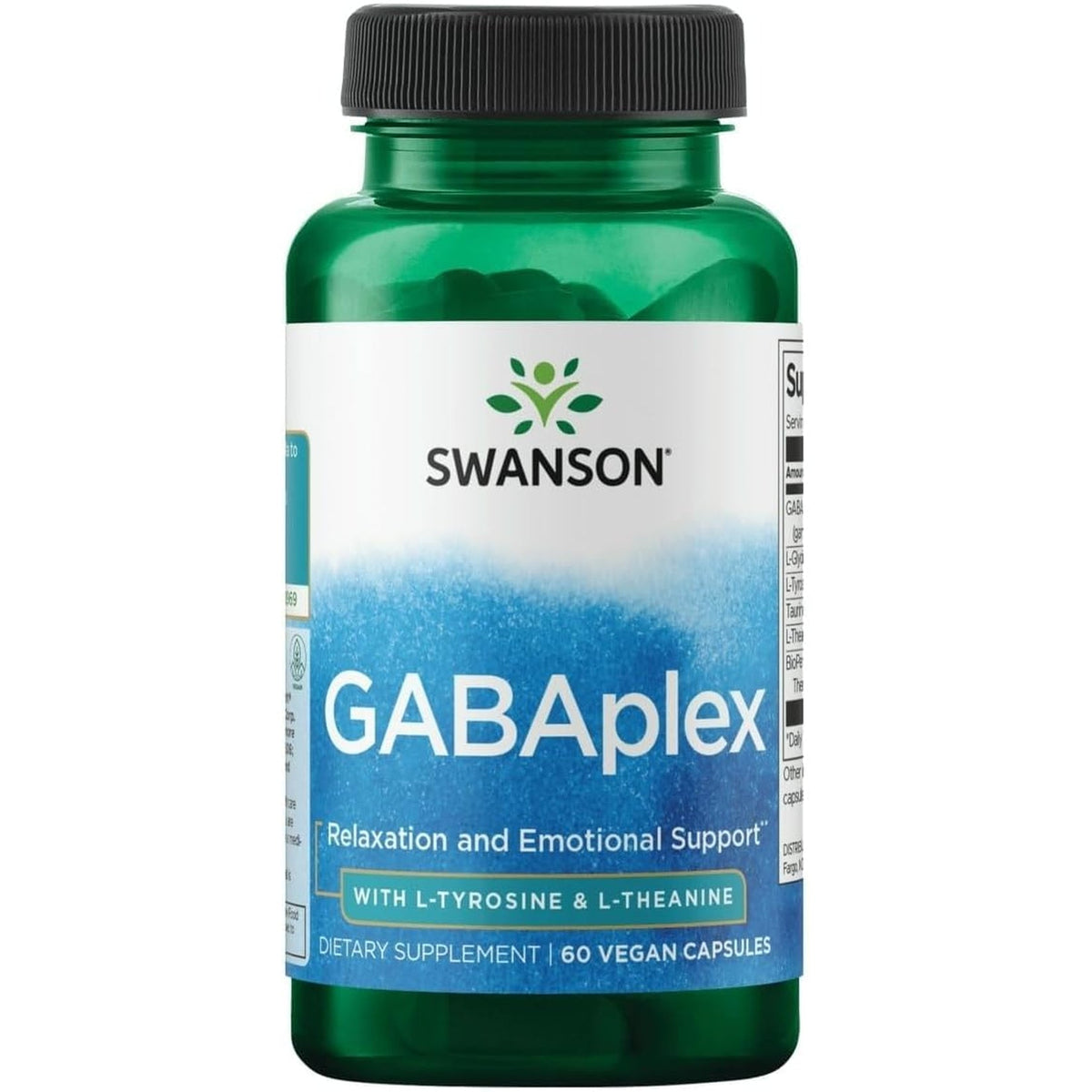 Swanson Amino Acid Gabaplex W/L-Tyrosine & L-Theanine 60 Veg Capsules