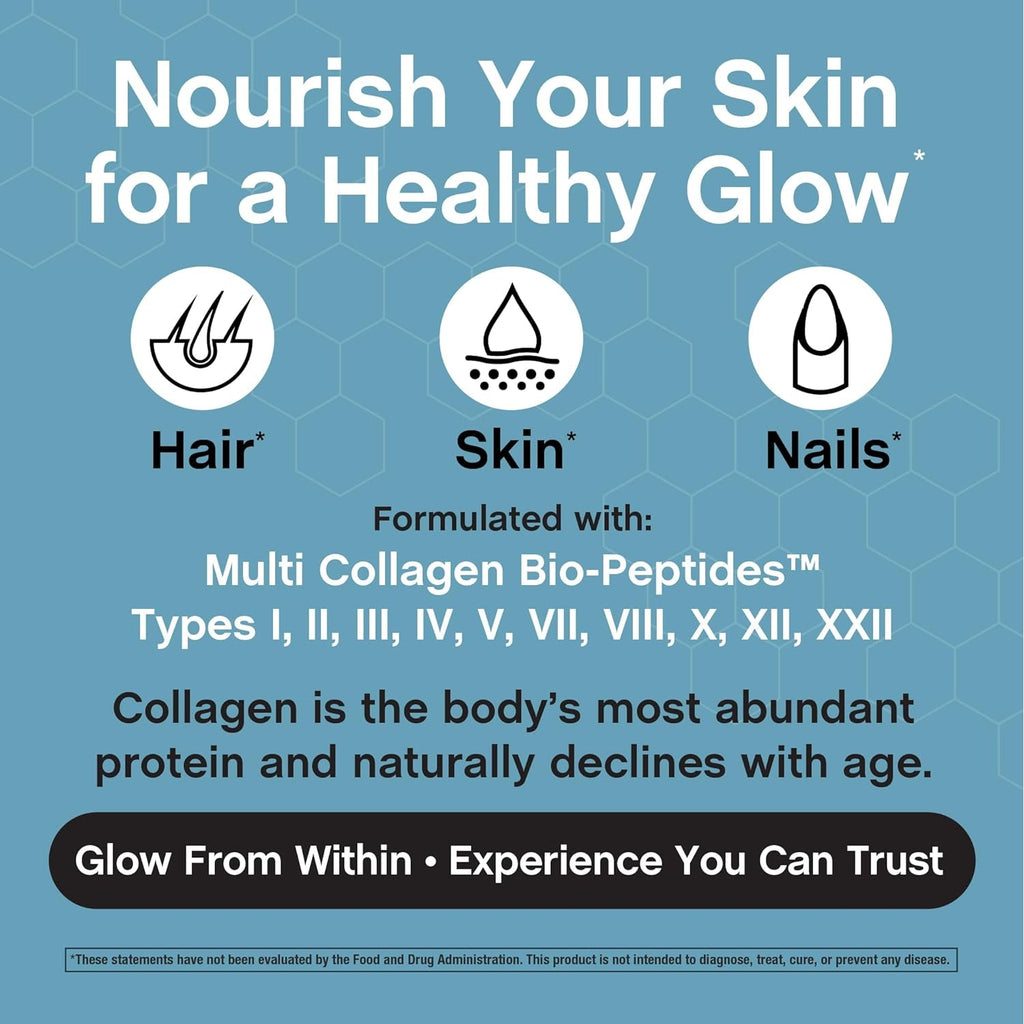 Neocell Multi Collagen Bio-Peptides Powder | 22Oz | Advanced with Hyaluronic Acid and Vitamin C | 10 Super Types of Collagen | Superior Absorption | Grassfed Protein Supplement