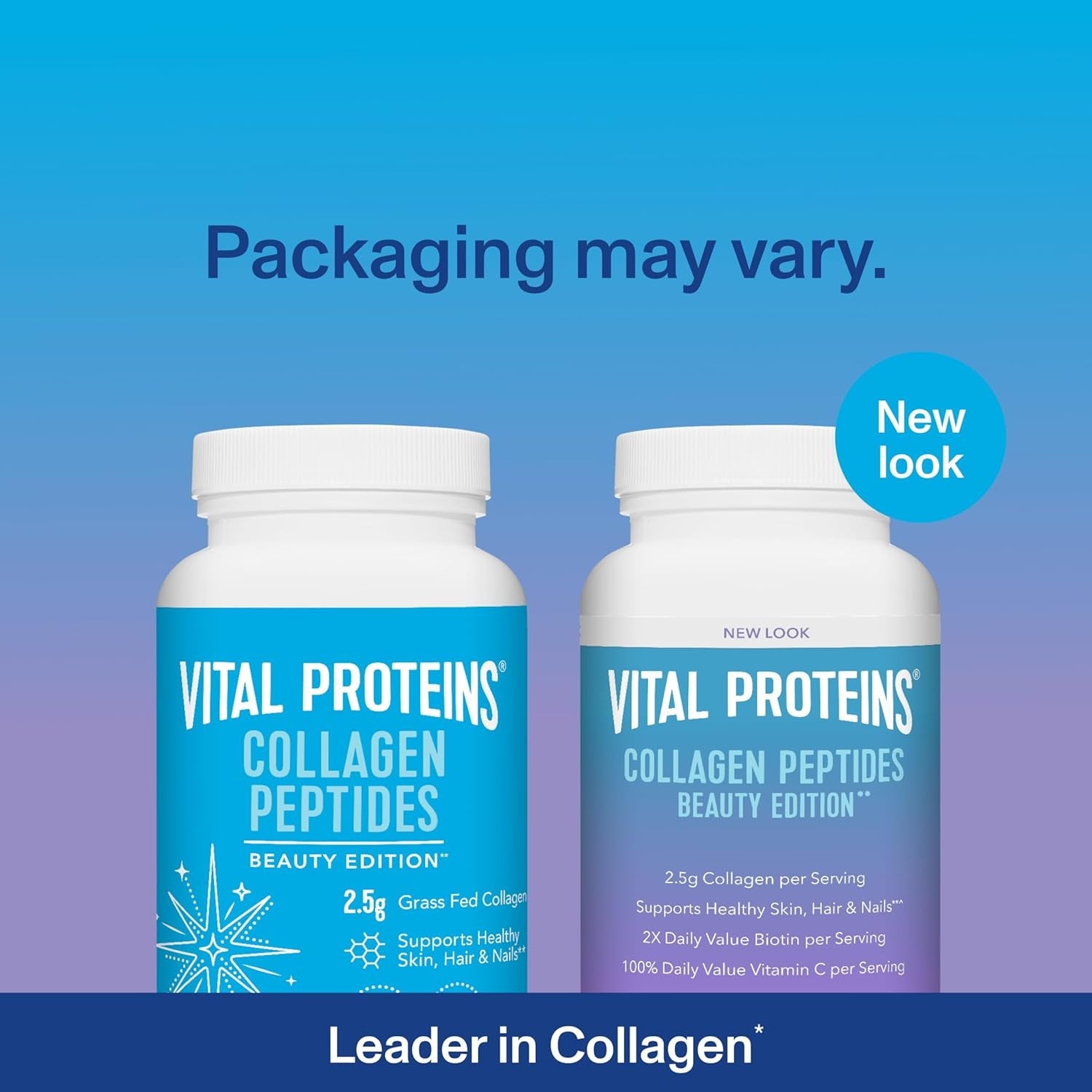 Vital Proteins Collagen Peptides Beauty Edition Capsules, 2.5G of Collagen per Serving with Biotin and Vitamin C, 30 Servings