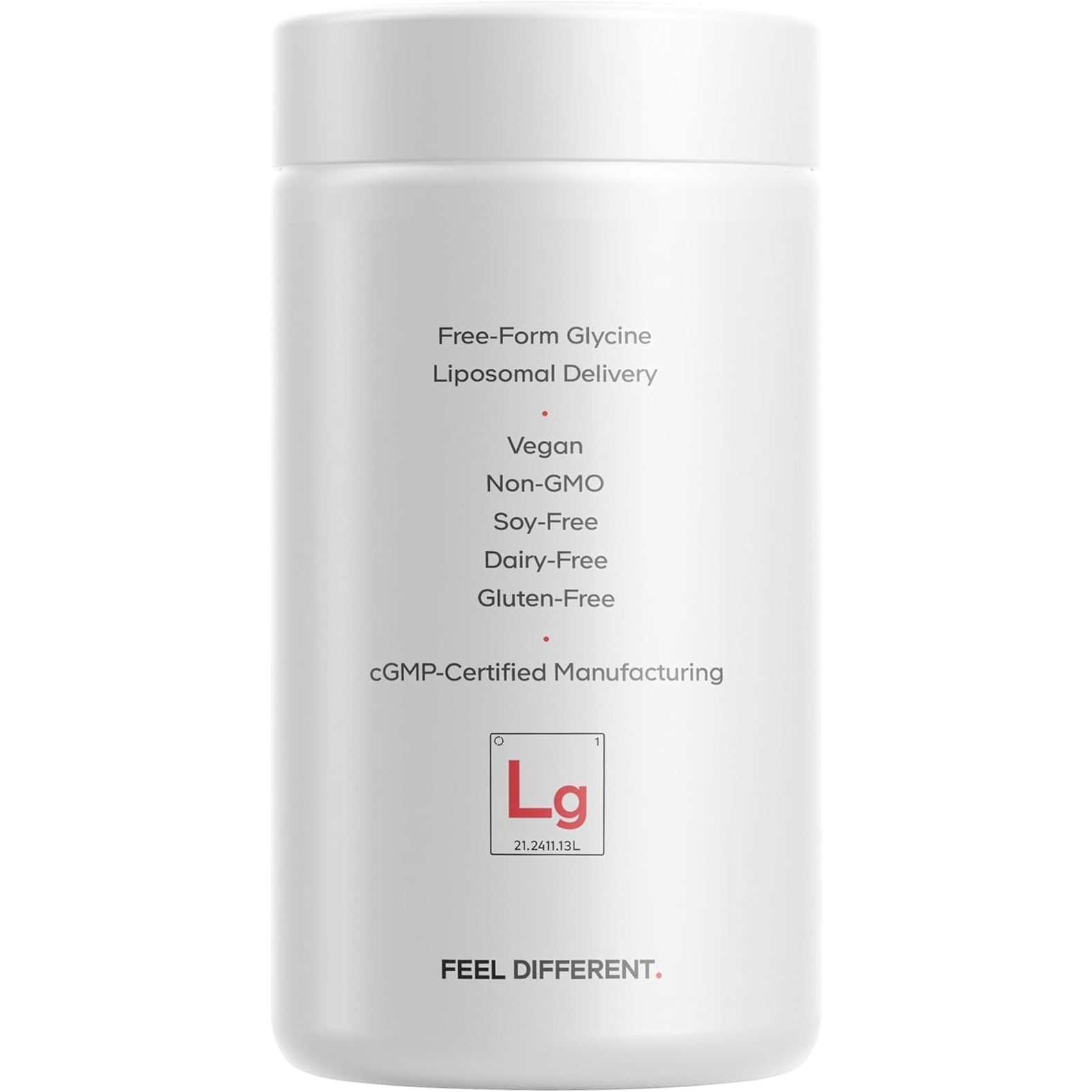 Codeage Liposomal Glycine+ – 1,500 Mg Free-Form Glycine Supplement with Liposomal Delivery, Amino Acid Support, 2-Month Supply – 180 Capsules