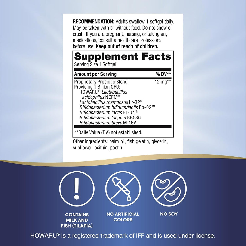 Nature'S Way Pearls Complete Probiotic, Supports Digestive Balance*, 1 Billion Live Cultures, Supplement for Men and Women, No Refrigeration Required, 90 Softgels (Packaging May Vary)