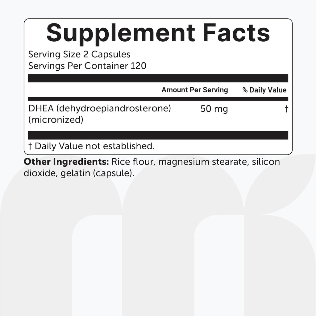 Micro Ingredients DHEA 50 Mg per Serving, 240 Capsules | Micronized DHEA Supplement for Women & Men | Non-Gmo, Gluten Free, Soy Free