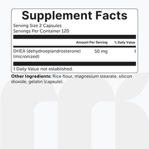 Micro Ingredients DHEA 50 Mg per Serving, 240 Capsules | Micronized DHEA Supplement for Women & Men | Non-Gmo, Gluten Free, Soy Free