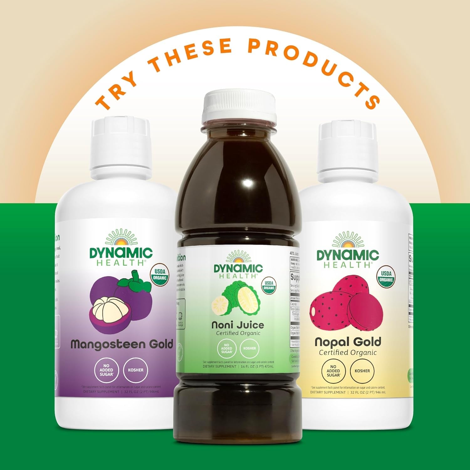 Dynamic Health Healthy Blend with Acai, Mangosteen, Noni, Maqui & Aloe Vera, No Additives, Immune System Support, Antioxidant, Vegan, Gluten Free, Non-Gmo, 32 Fl Oz
