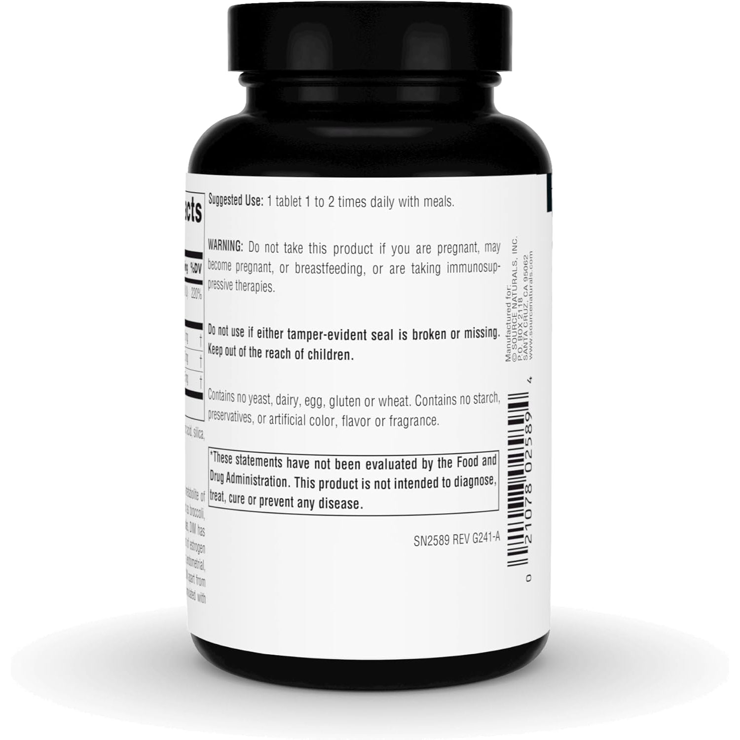 Source Naturals DIM, Diindolylmethane 200Mg with Bioperine, Vitamin E & More - 60 Tablets