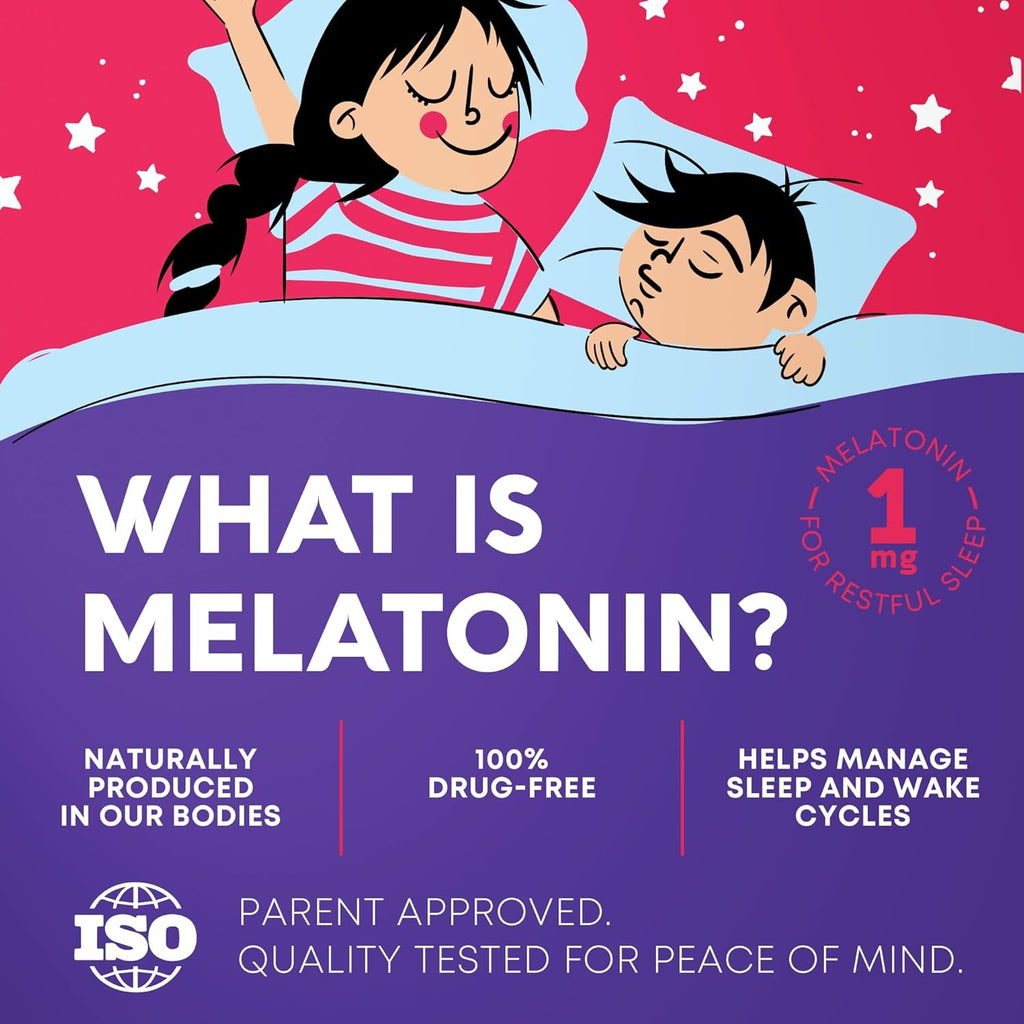 Height Growth Gummies with Melatonin for Kids & Teens - Ashwagandha for Kids - Melatonina Para Niños - Height Growth Supplement - Teen Boy Vitamins - Grow Taller Supplement - Kids Melatonin Gummy