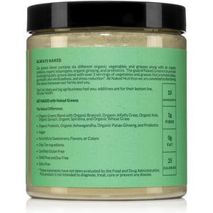 NAKED Super Greens Powder Organic Greens Supplement - Only 10 Premium Ingredients - Vegan, Non-Gmo, Prebiotic and Probiotic - 35 Servings