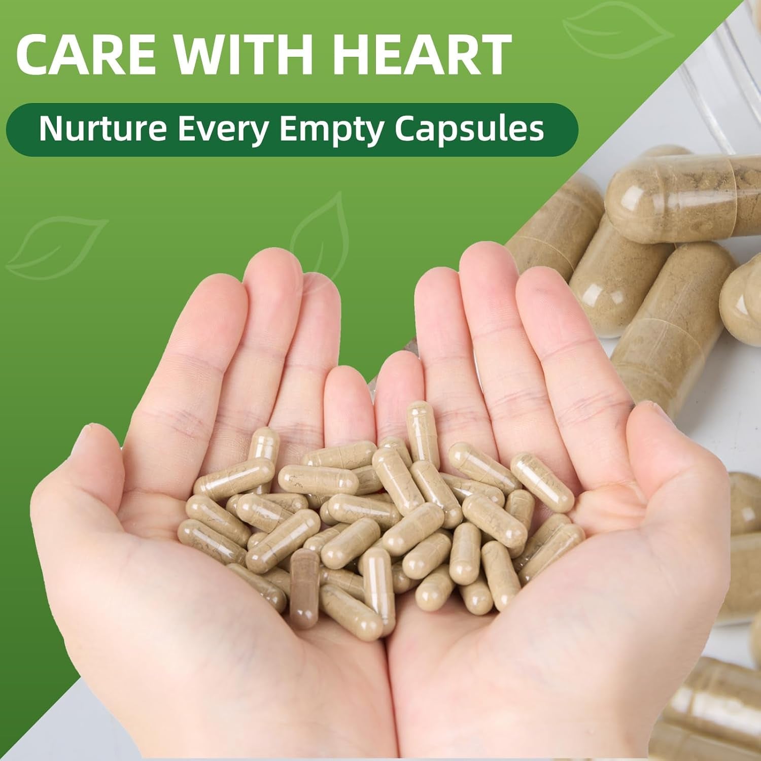 Size 0 Gelatin Empty Capsules - 100 Count Clear Empty Pill Capsules, Fillable Empty Gel Capsule for Homemade Vitamins & Powders, Easy for DIY Supplements