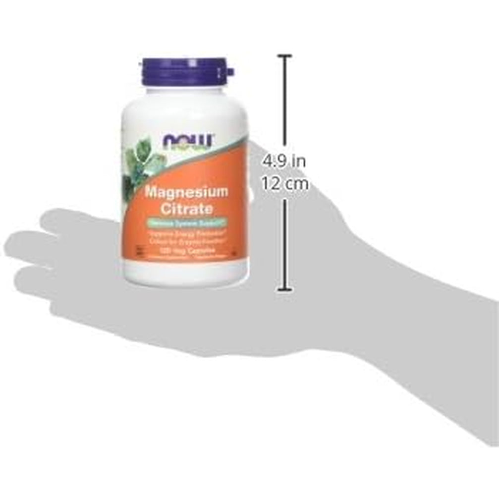 Now Foods Magnesium Citrate Caps- 120 Vcaps ( 2-Pack)