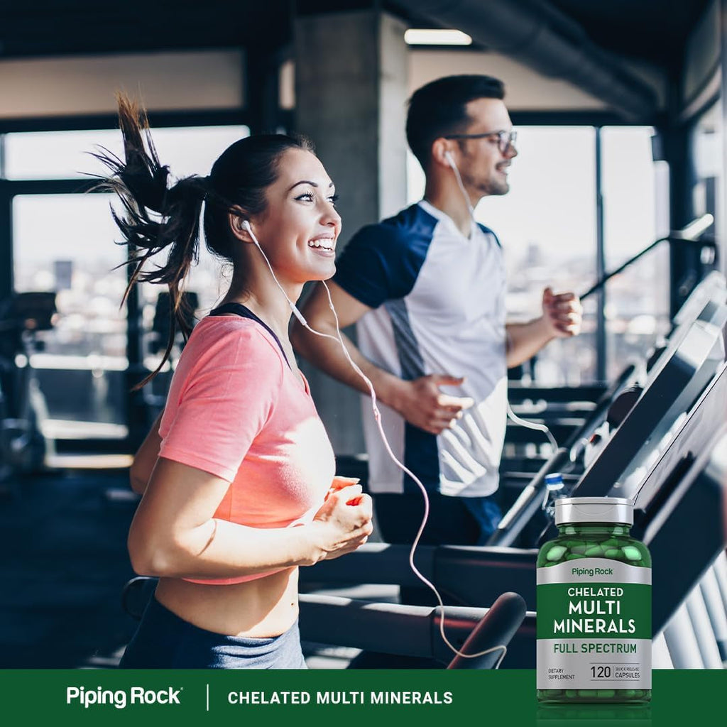 Piping Rock Mega Multi Mineral Chelated Supplement | 120 Capsules | for Men and Women | Iron Free | Non-Gmo, Gluten Free