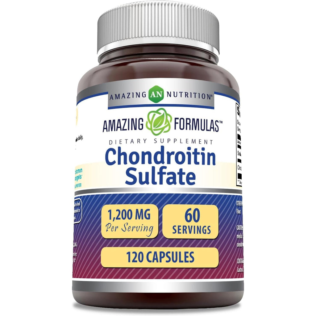 Amazing Formulas Chondroitin Sulfate 1200 Mg Supplement | Capsules | Non-Gmo | Gluten-Free | Made in USA (1 Pack | 120 Count)