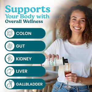 Atlantic Naturals - 1 Day Colon Cleanse Full Body Detox Drink - Sea Moss Supplement for Women & Men, Gut Health, Kidney & Liver Immune Energy Enhancer Gut Cleanse - Lemon Flavor Juice, 8 Fl Oz