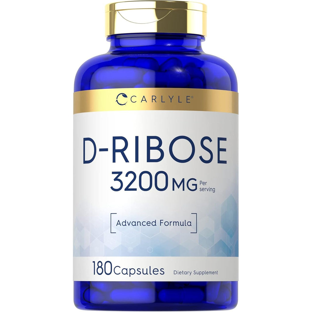 Carlyle D-Ribose Capsules | 3200Mg | 180 Pills | Advanced Formula | Non-Gmo, Gluten Free Supplement
