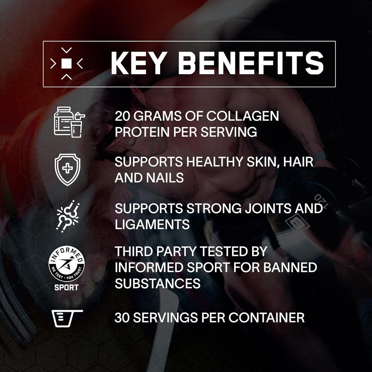 BARE PERFORMANCE NUTRITION, BPN Collagen Protein, Grass-Fed Bovine Collagen Peptides, Unflavored