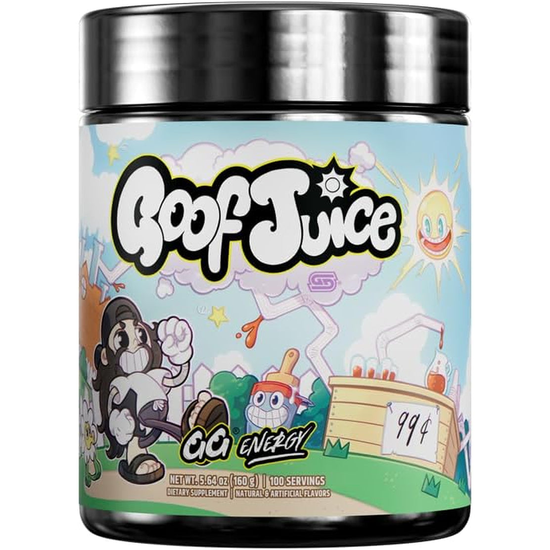 Gamer Supps GG Energy - Goof Juice by Moistcr1Tikal (100 Servings) - Keto Friendly Gaming Energy and Nootropic Blend, Sugar Free + Caffeine + Vitamins + Immune Support, Powder Drink
