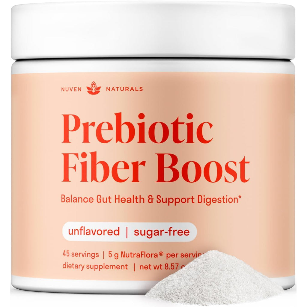 Prebiotic Fiber Powder - Unflavored & Sugar Free | 45 Servings | Fiber Supplement to Support Digestive Regularity, Gut Health, Bloating & Immune Support - 1 Scoop of Soluble Prebiotic Powder Daily