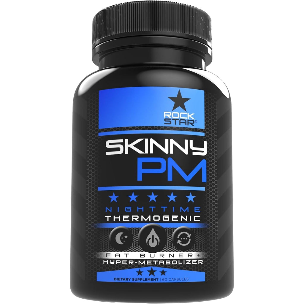 Rockstar Skinny PM - Nighttime Fat Burner Weight Loss Pills - Thermogenic Diet Pills 60Ct