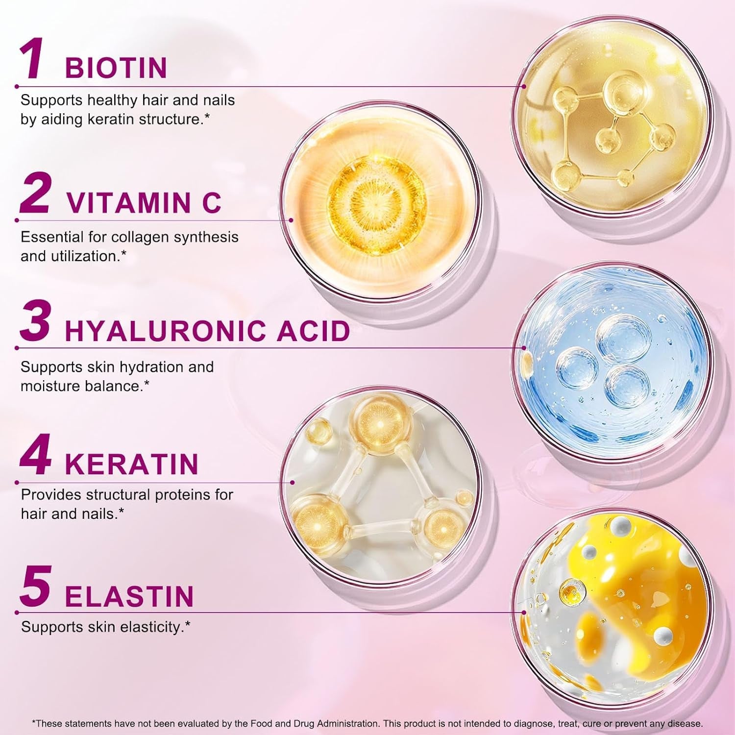 Multi Collagen Peptides Powder,Type I, II, III, V, X,With Biotin,Vitamin C,Hyaluronic Acid,Supports Healthy Joint, Hair, Skin & Nail Support,Grass-Fed, Non-Gmo,16Oz