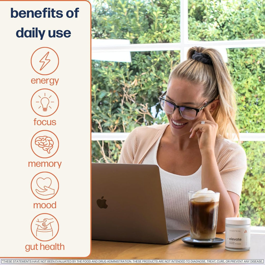 Avantera Elevate Premium Nootropic Supplement - Beat Brain Fog - Best Focus Supplements for Memory & Focus Support - Energy without Crash - 56 Count Pills for Women & Men*