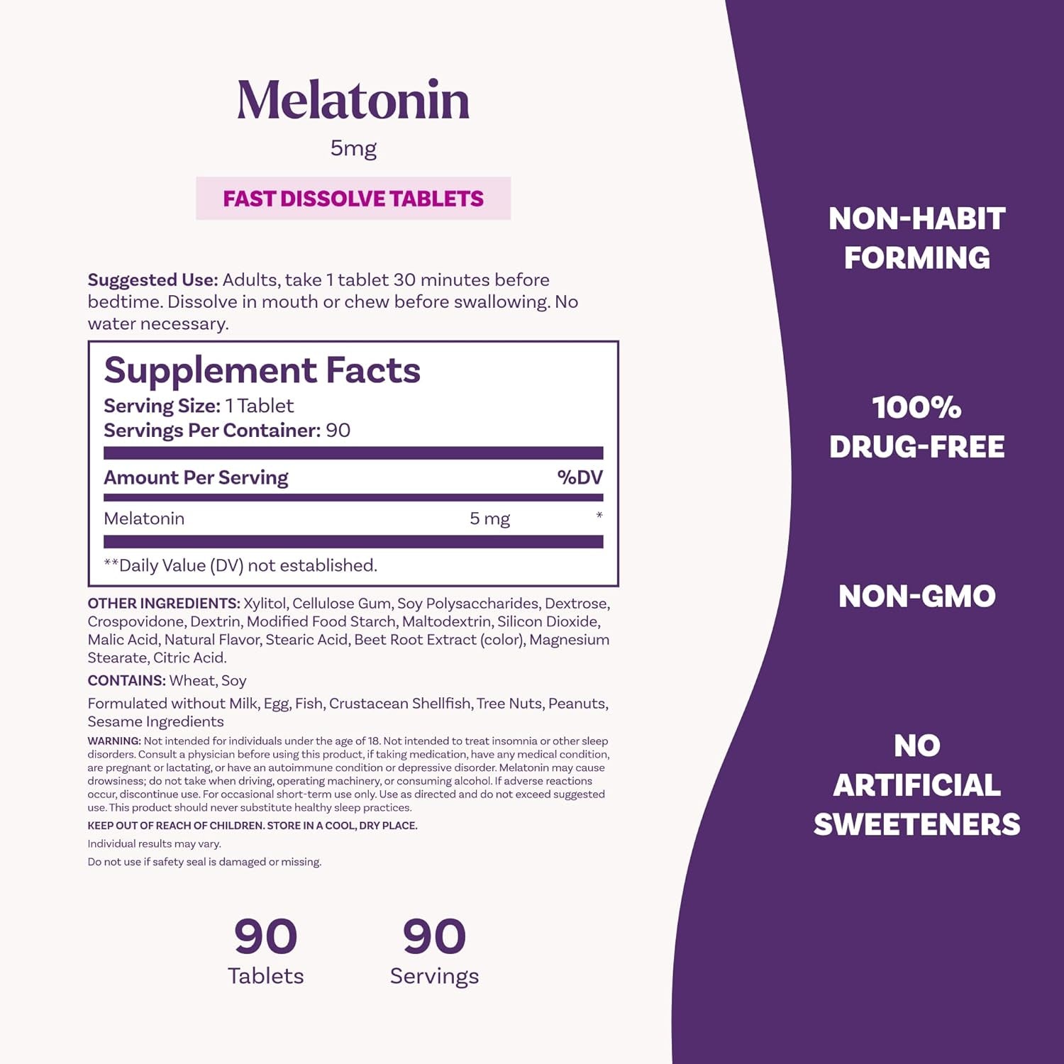 Natrol 5Mg Fast Dissolve Tablets Melatonin Strawberry Flavor