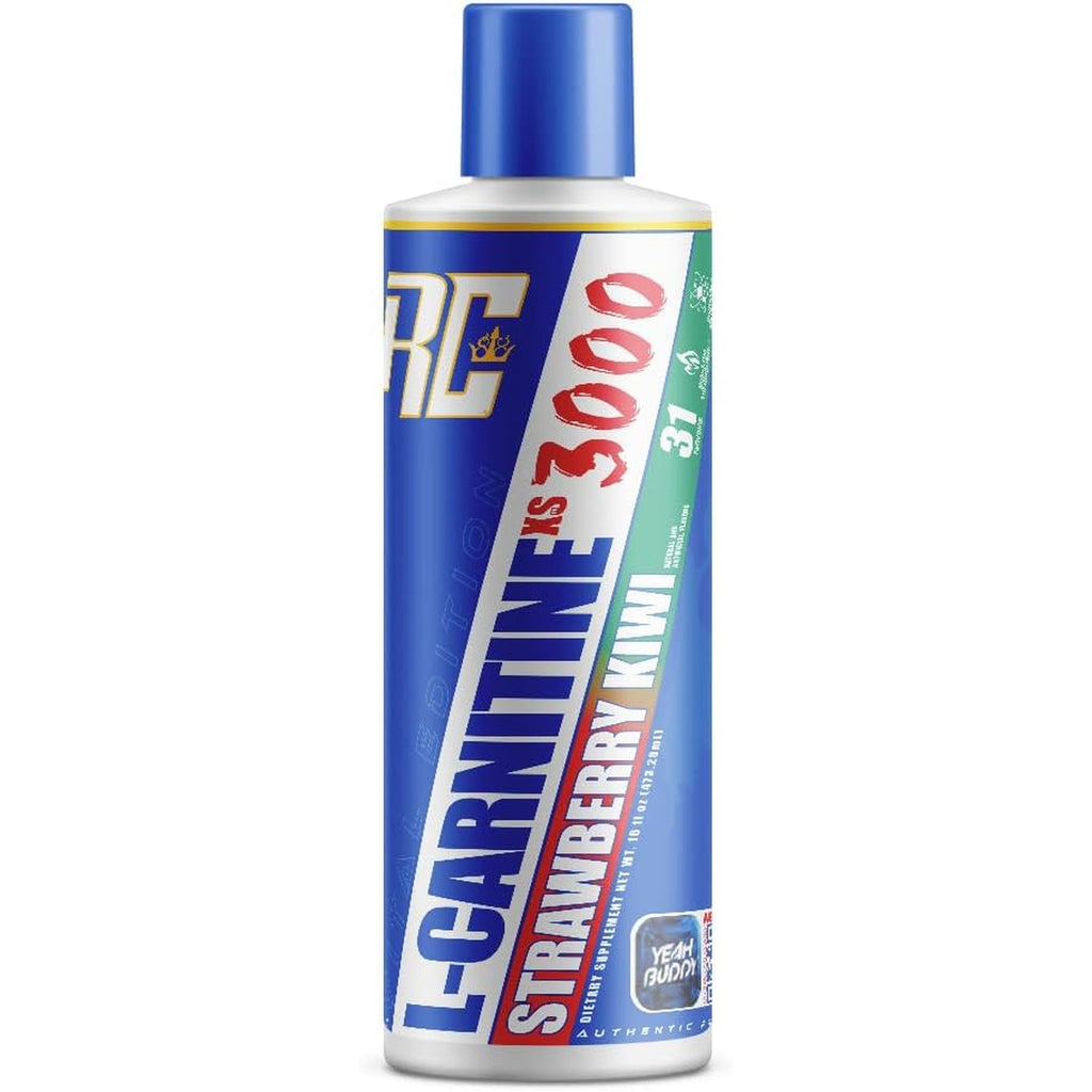 Ronnie Coleman Signature Series L-Carnitine XS 3000 Liquid, Amino Acids Metabolism and Lean Muscle Strength Support, Stimulant Free, Sugar Free, Zero Carbs, Strawberry Kiwi, 16 Oz