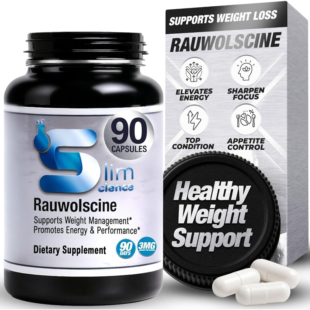 Rauwolscine Yohimbine HCL Dietary Supplement - 3Mg per Capsule, 90 Capsules Once a Day | Supports Energy, Focus, Performance and Healthy Metabolism