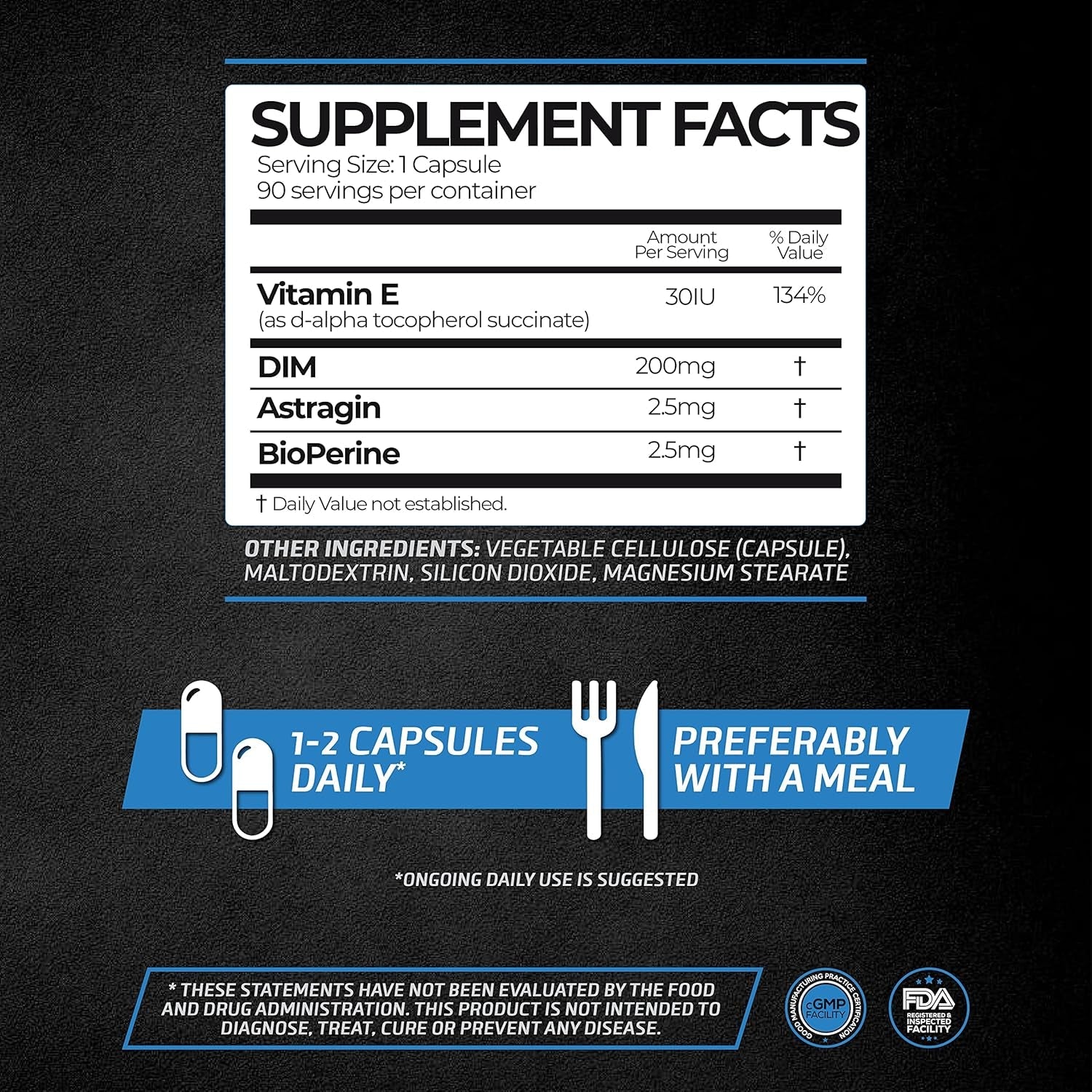 Primegenix DIM 3X 200Mg Supplement Dim Estrogen Blocker for Men & Aromatase Inhibitor Men’S Hormone Balance & Fitness Booster Supplement - 90 Capsules