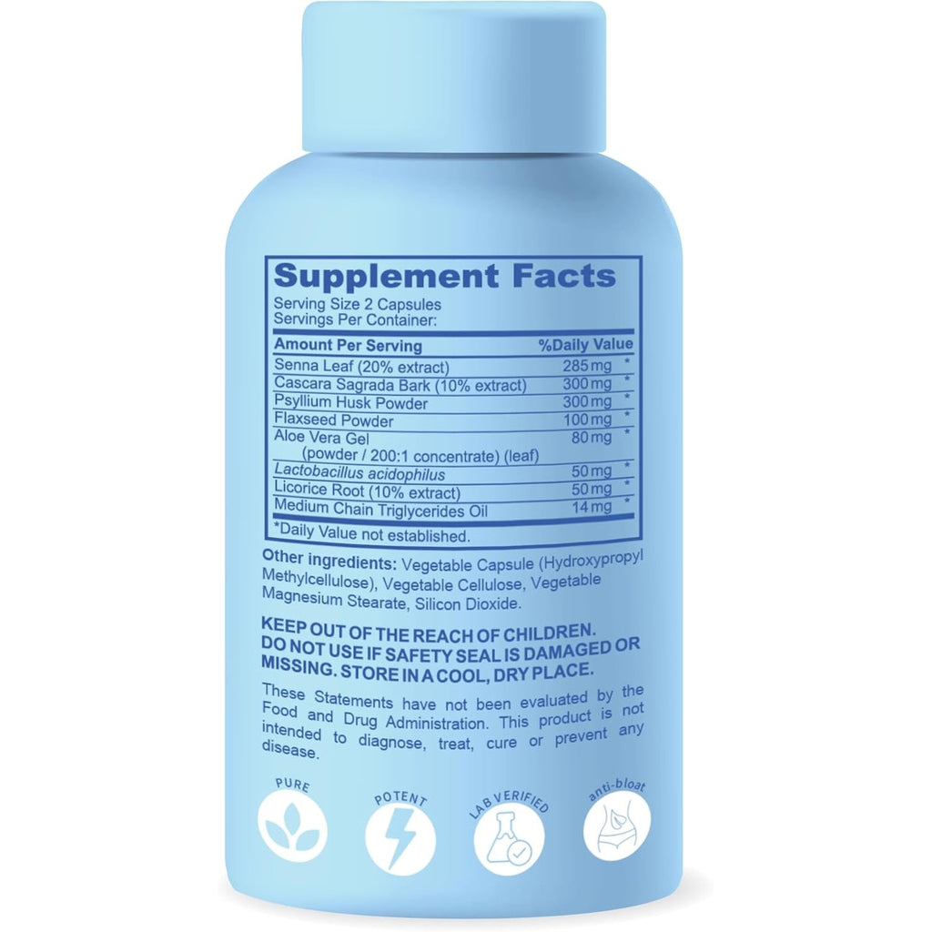 Bioimmune Slimtox™ Organic 15 Day Colon Cleanse & Detox for Flat Stomach Less Bloat & LBS W/Probiotics - Constipation Relief - Flushes Toxins, Boosts Energy