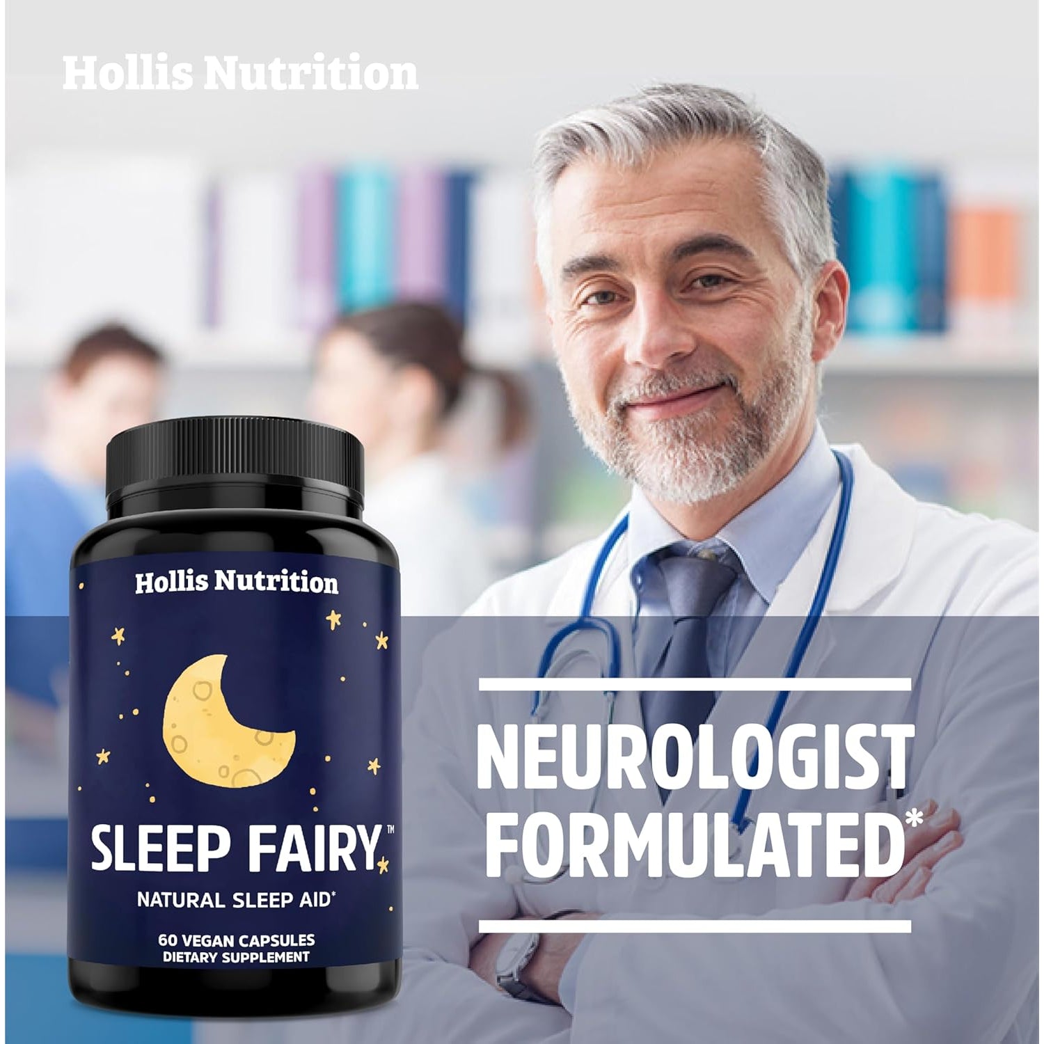 SLEEP FAIRY Natural Sleep Aid | Magnesium Glycinate 500Mg, Melatonin 10Mg, L-Theanine, B6, 5-HTP, GABA, Valerian Root & Ashwagandha | Herbal Sleeping Pills for Adults | Vegan Sleep Pills | MADE in USA