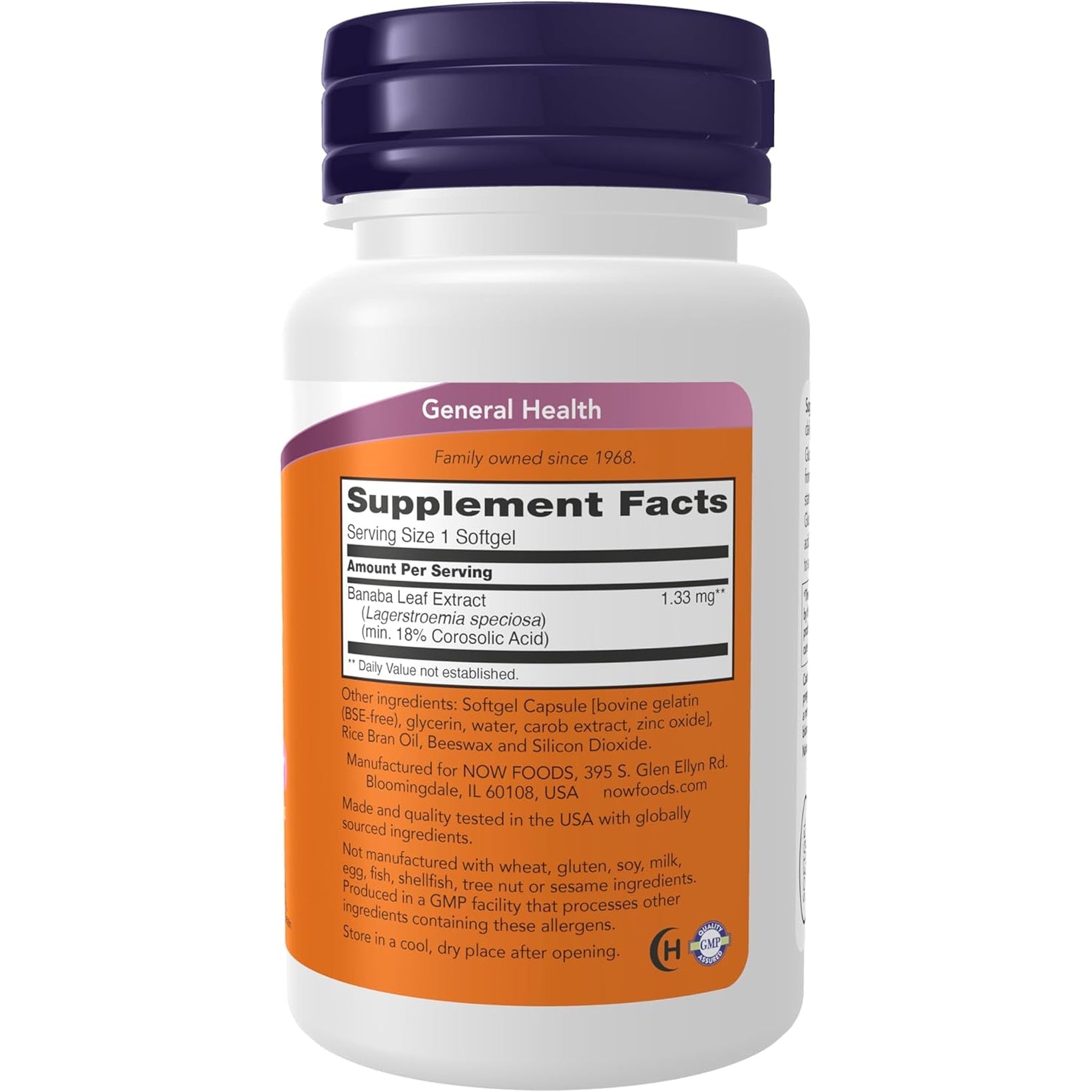 NOW Foods Supplements, Glucofit® with 18% Corosolic Acid, Supports Glucose Metabolism*, 60 Softgels