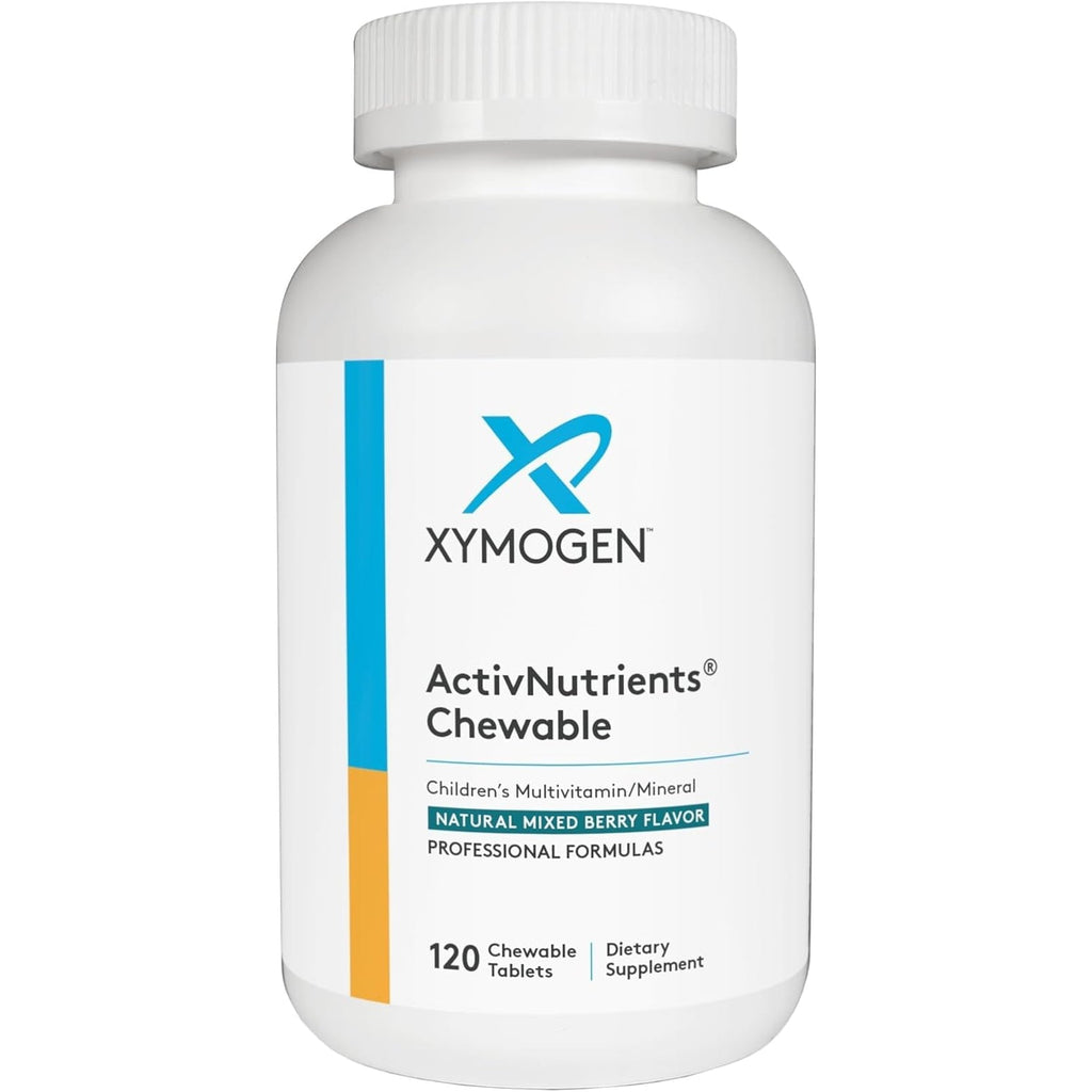 XYMOGEN Activnutrients Chewable - Children’S Multivitamin for Wellness Support - Antioxidant & Micronutrition Support - Non-Gmo & Gluten-Free - Mixed Berry Flavor - 120 Count