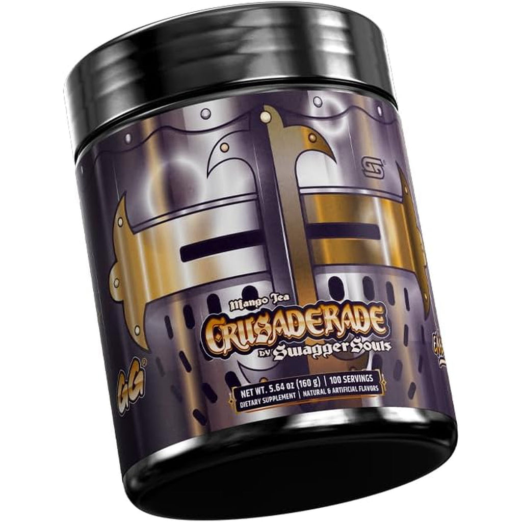 Gamer Supps GG Energy - Crusaderade by Swaggersouls (100 Servings) - Keto Friendly Gaming Energy and Nootropic Blend, Sugar Free + Caffeine + Vitamins + Immune Support, Powder Drink