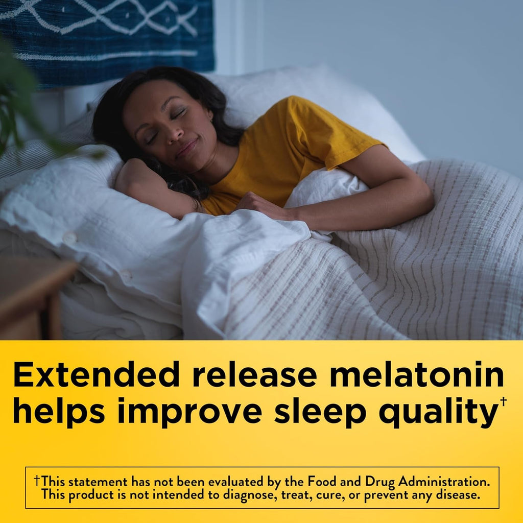 Nature Made Melatonin 4Mg Extended Release Tablets, Sleep Supplements for Adults, 100% Drug Free Sleep Aid, 90 Count, 90 Day Supply