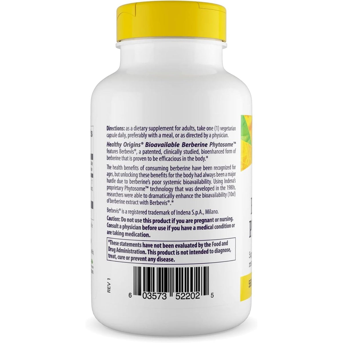 Healthy Origins Berberine Phytosome 550 Mg, 120 Veggie Capsules - Bioavailable Berberis Aristata Extract - Supports Metabolic Health, Body Composition, Advanced Phytosome Technology - 4 Month Supply