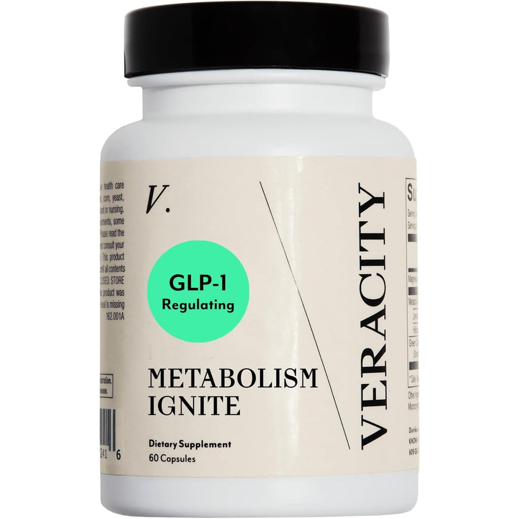 Veracity Metabolism Ignite - Boosts GLP-1 to Reduce Appetite and Cravings for Clinically Proven Weight Loss - Natural GLP-1 & Metabolic Support Supplement - Burns Fat - Side Effect Free - 30 Serving