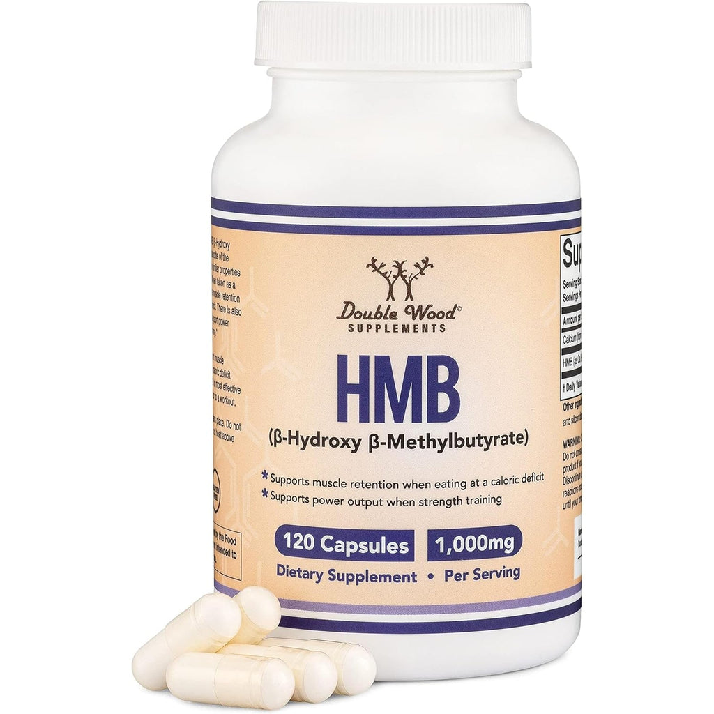 Double Wood Supplements HMB Supplement, Third Party Tested, Non-Gmo, Gluten Free, 120 Capsules, 1000Mg per Serving, 500Mg per Capsule