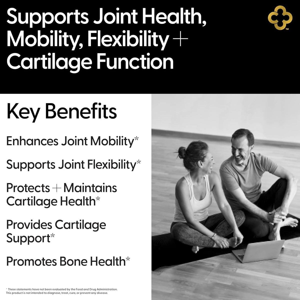 All-In-1 Joint Support Supplement: Glucosamine 1500Mg Chondroitin MSM Turmeric Hyaluronic Acid Boswellia Ginger Bamboo Bioperine Supports Joints, Bones, Back, Knees & Hands Flexibility 90 Count
