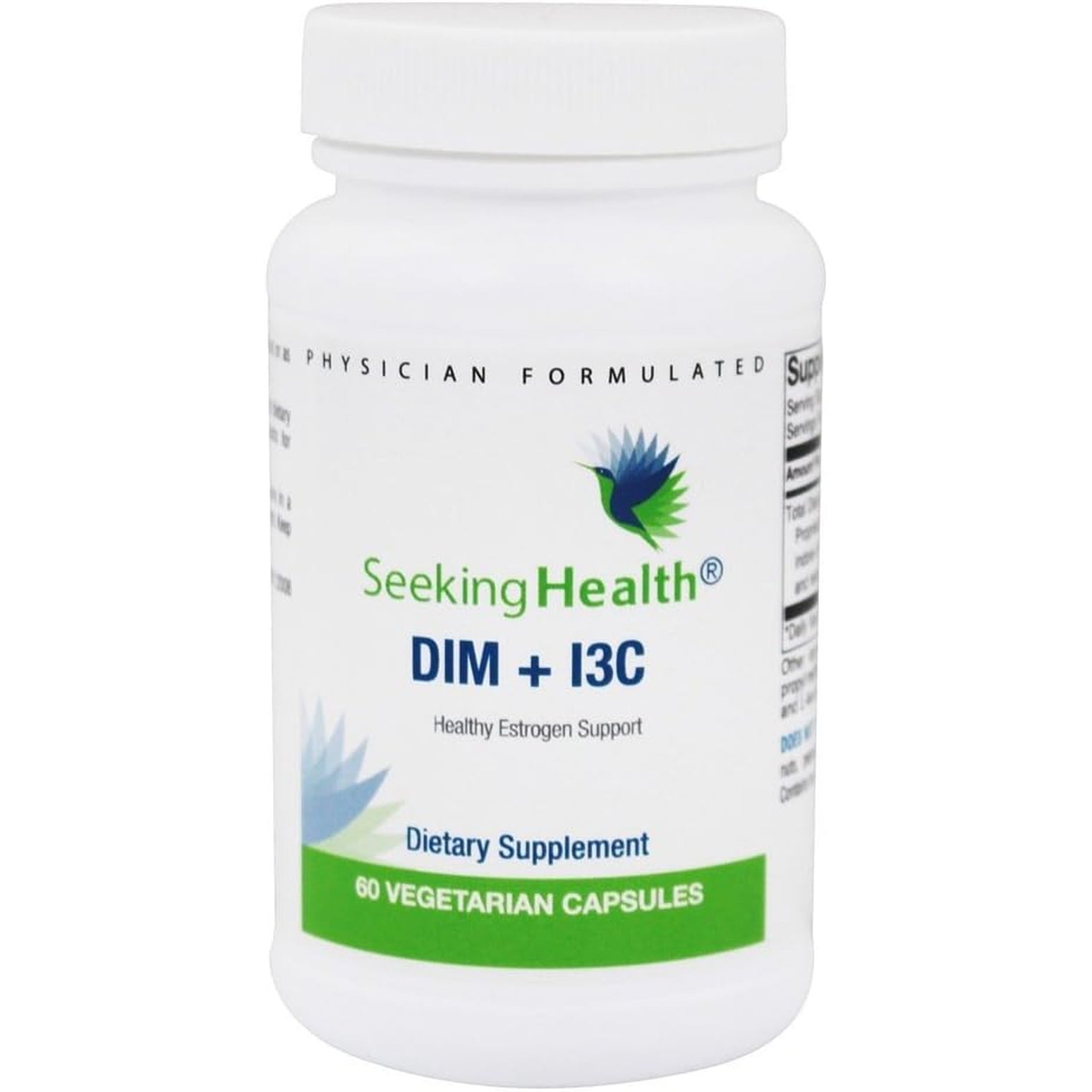 Seeking Health DIM & I3C - Support Healthy Liver Metabolism of Estrogen - Formula with DIM & I3C to Support Healthy Cellular Response - 400 Mg, 60 Capsules