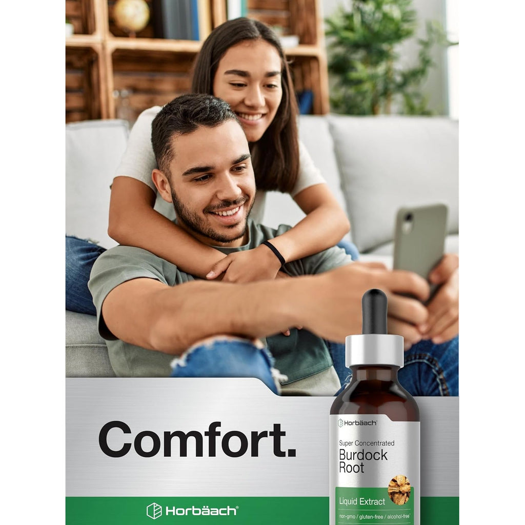 Horbäach Burdock Root Tincture | 2 Fl Oz | Super Concentrated Herb Extract | Vegetarian, Non-Gmo, Glutren Free, Alcohol Free