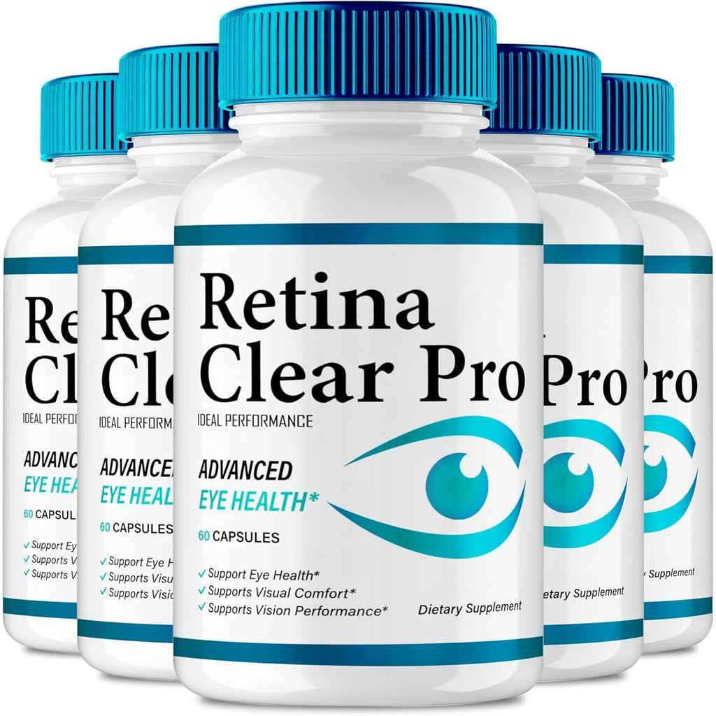 Retina Clear Eye Supplement - Retina Clear for Eyes Capsules - Maximum Strength, Advanced Formula All Natural Visual Wellness, Retinaclear Pro Reviews (5 Pack)