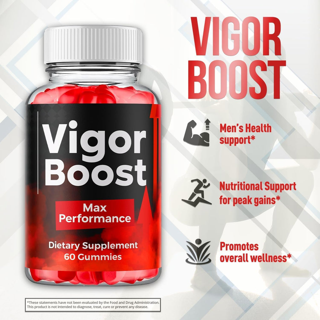 (5 Pack) Vigor Boost Gummies for Men, Vigorboost Male Support Gummys with Natural Ingredients, Advanced Vigor Boost Maximum Strength Premium Vitamin Gummy for Men'S Health and Wellness (300 Gummies)