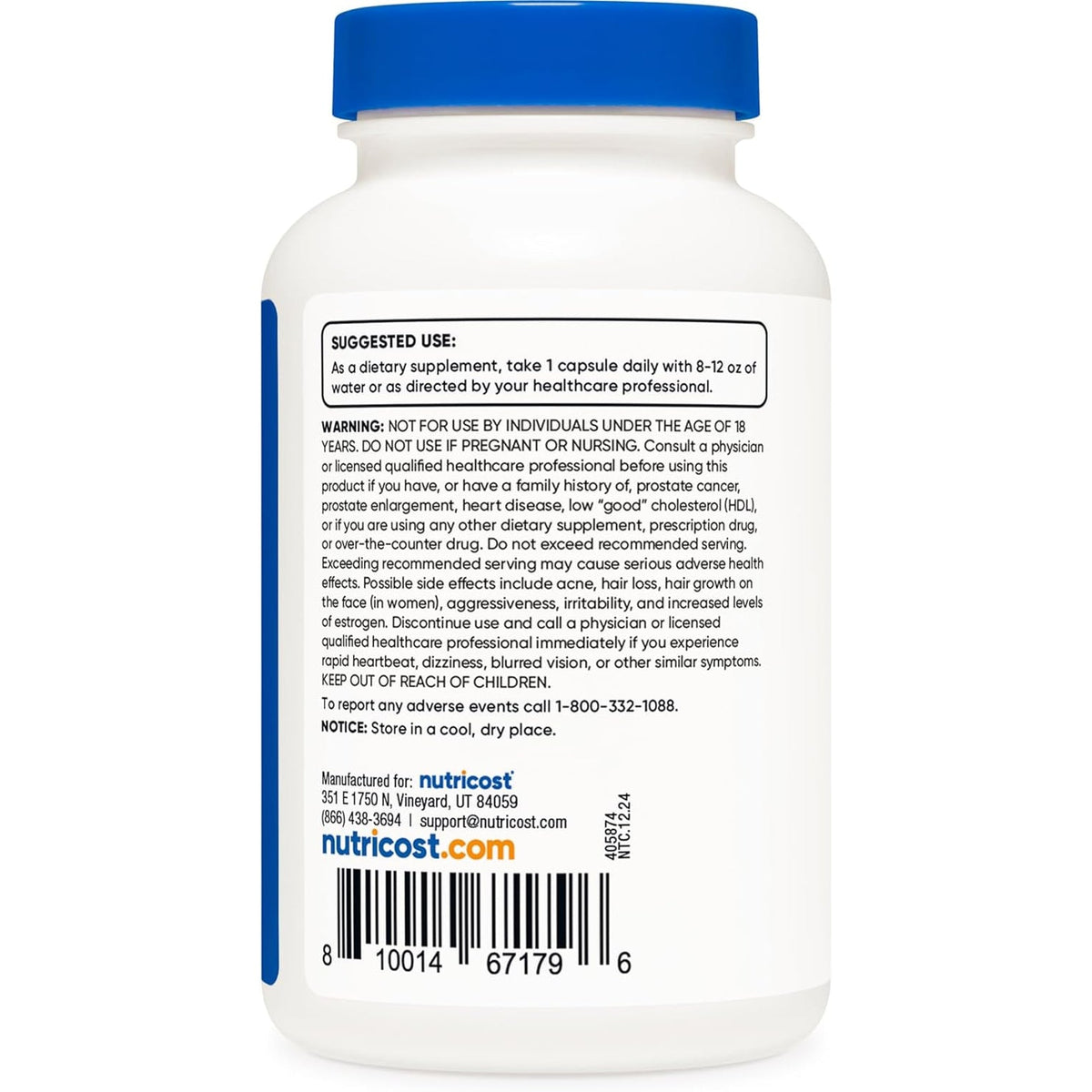 Nutricost DHEA 25Mg, 240 Capsules - Gluten Free, Soy Free, Non-Gmo, Supplement