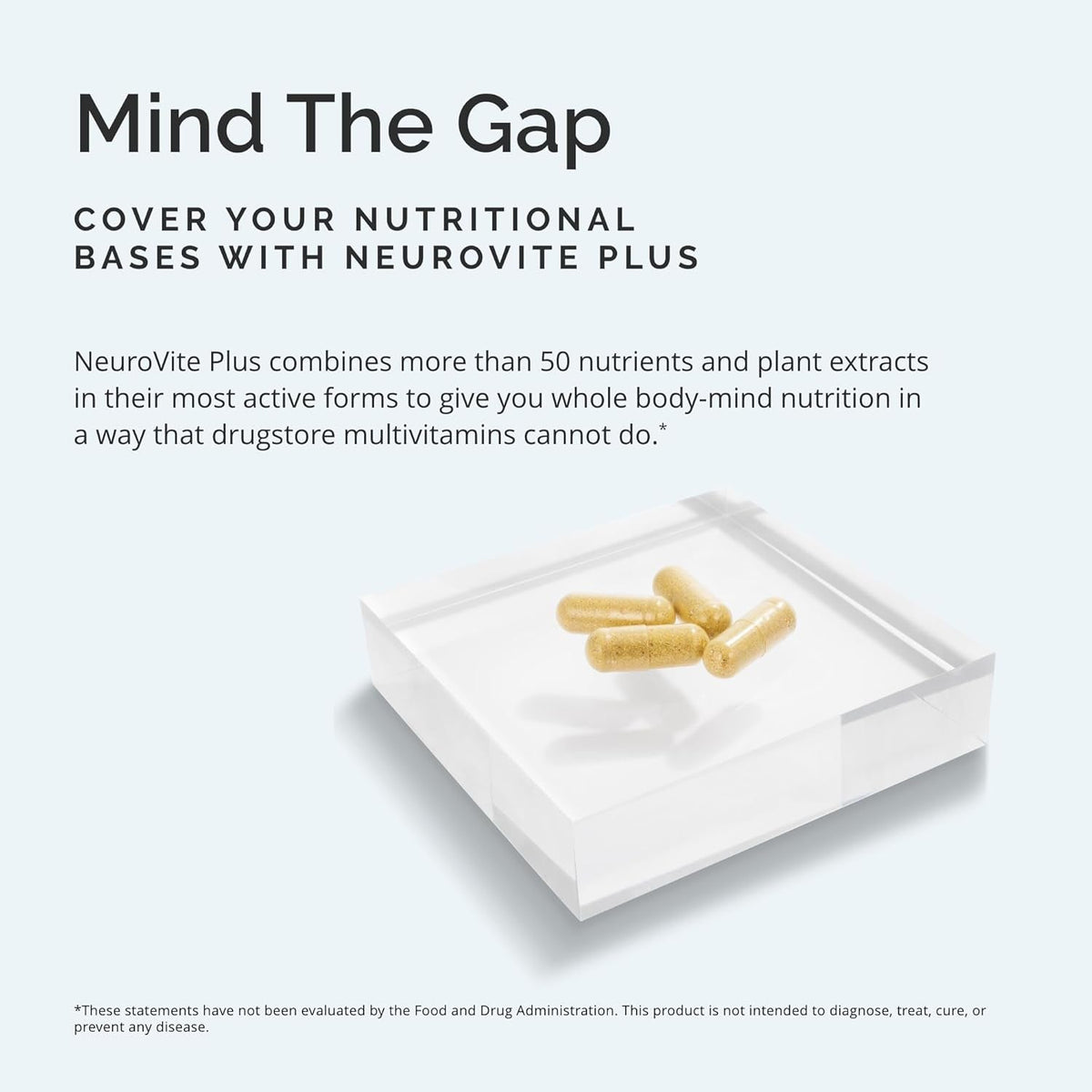 BRAINMD Dr Amen Neurovite plus - 120 Capsules - Multivitamin & Mineral Supplement, Enhanced with Phytonutrients, Enzymes & Whole Foods - Gluten Free - 30 Servings