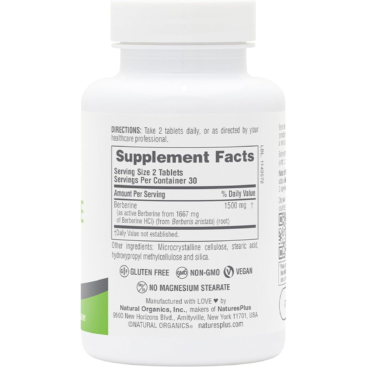 Naturesplus PRO Berberine 1500 Mg - 60 Tablets - Supports Healthy Metabolism - Non-Gmo, Vegan & Gluten Free - 30 Servings