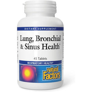 Lung, Bronchial & Sinus Health by Natural Factors, Natural Supplement for Respiratory Health and Easy Breathing, 45 Tablets (45 Servings)