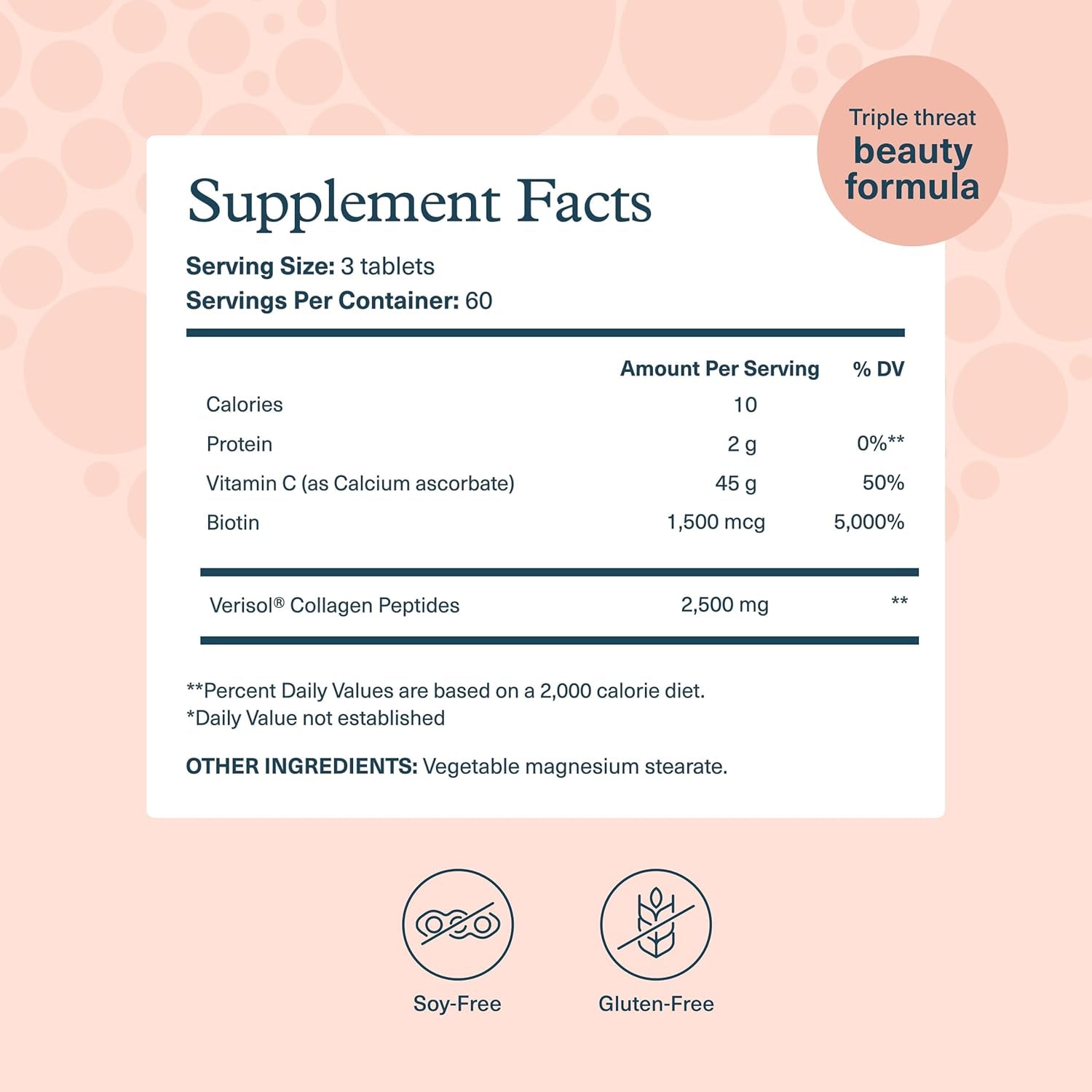 Youtheory Concentrated Effect Collagen with Verisol - Collagen Peptides with Vitamins C & B - Supports Hair, Nails, Bones & Joints* - 180 Tablets (60-Day Supply)