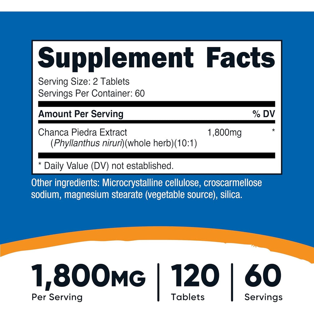 Nutricost Chanca Piedra Extract - Stone Breaker - 120 Tablets, 1800Mg per Serving, 60 Servings per Bottle