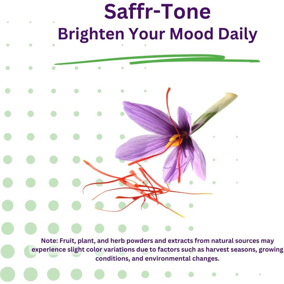 Paradise Herbs Saffr-Tone, Saffron Extract, Active Whole Spectrum Extract, Super Potent, Ultra Pure, Vegan, Non-Gmo, Gluten Free, 60 Vegetarian Capsules
